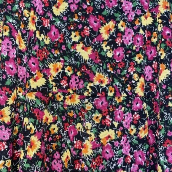 VTG Wet Seal Dress Floral Boho Tie Poof Hem Mini Dress Size M USA - Picture 11 of 11